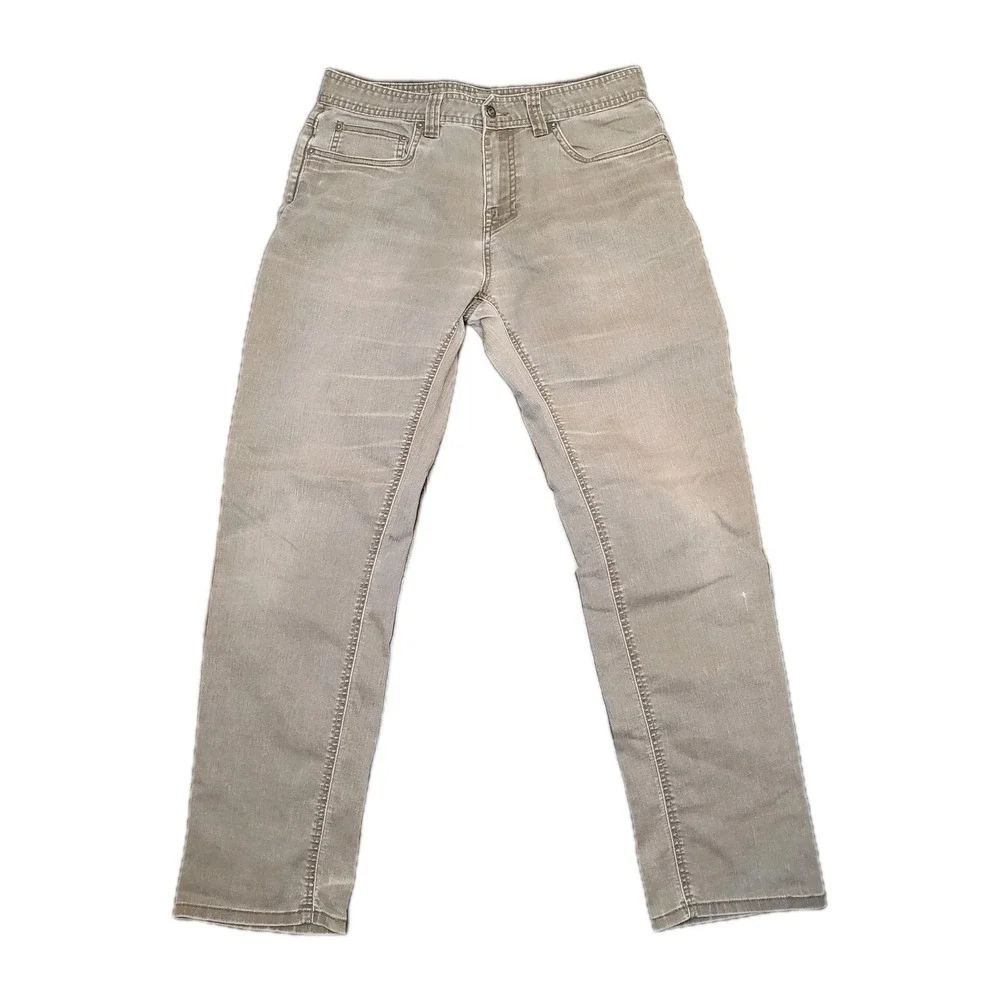 Prana Slim Fit Breathe Beige Pants 32Wx32L Stretch Khaki Performance Outdoor